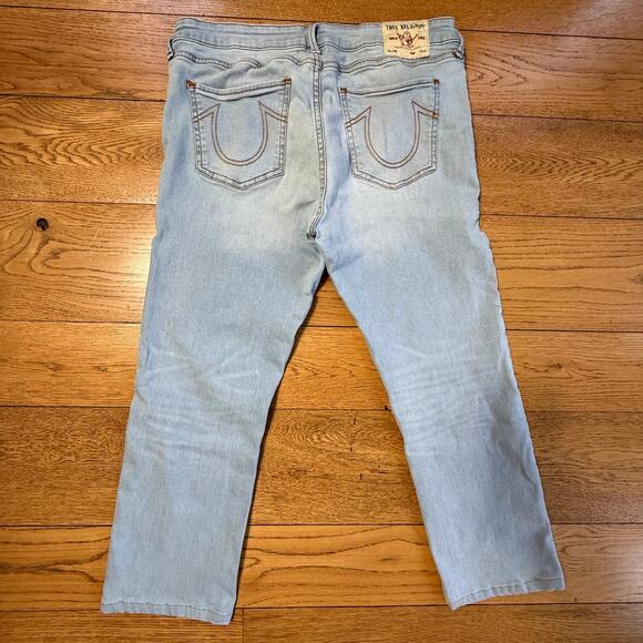 True Religion Billie Cropped Straight Jeans Women SZ 33 - Picture 2 of 9